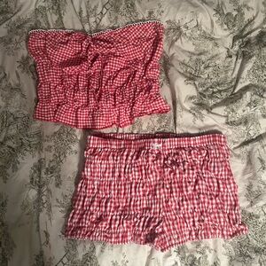 gingham lounge set